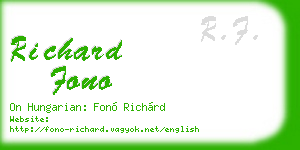 richard fono business card